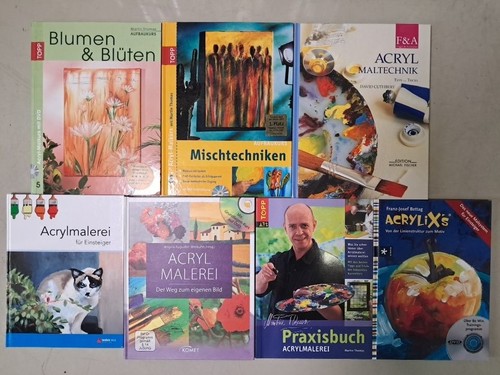 Bücher acryl malerei - bücher, acryl-malerei