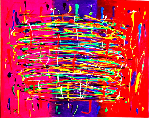 Original acryl bild - bild,, abstrakt